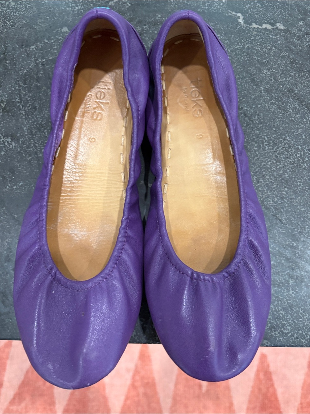 Tieks Purple Leather Ballet Flats
